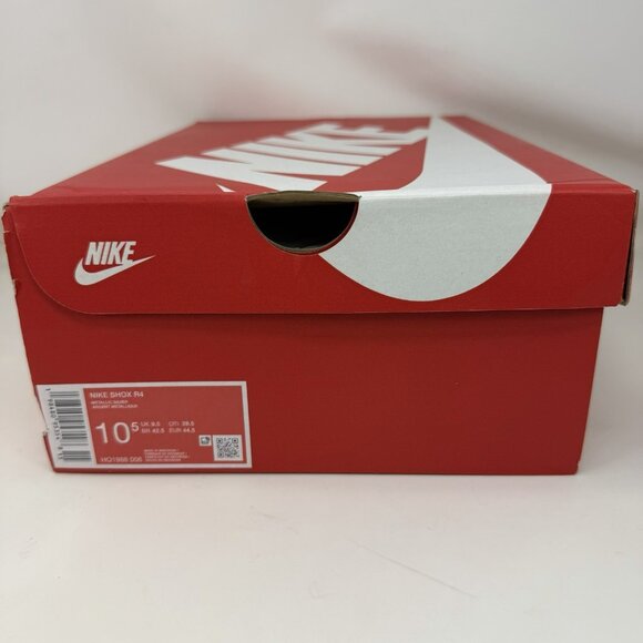 Nike Shox R4 Running Shoes Metallic Silver Black Green Men's Size 10.5 - Picture 8 of 8